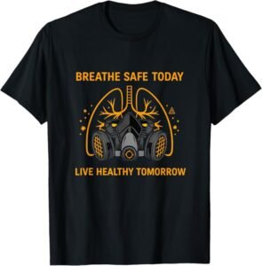Breathe Safe Today – Live Healthy Tomorrow | Respiratory PPE T-Shirt
