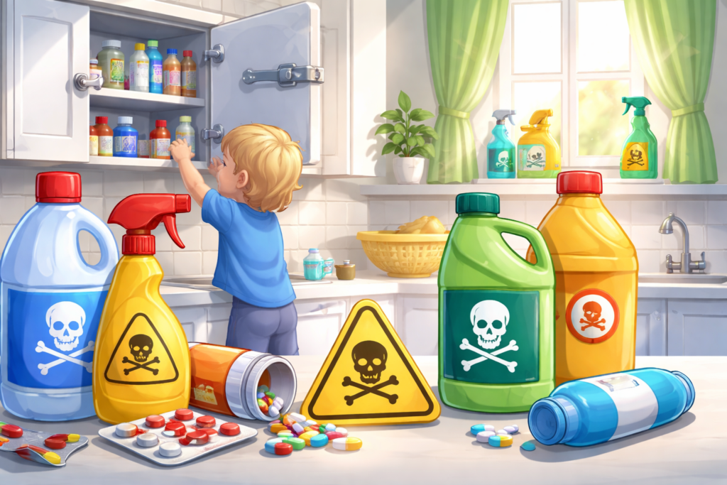 Childproof kitchen for safety awareness