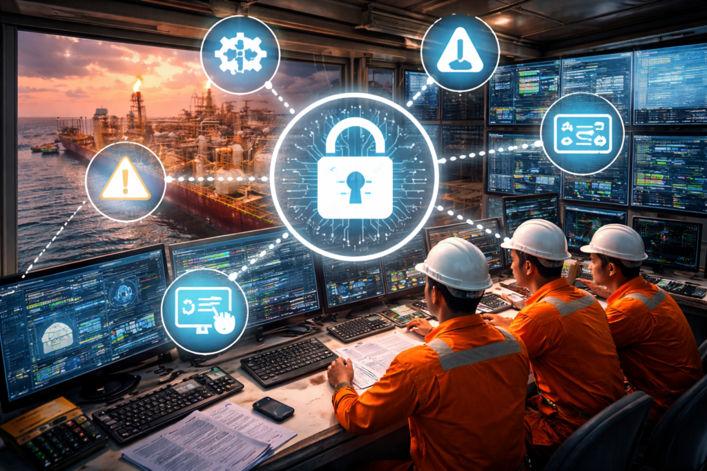 Cybersecurity in offshore control room