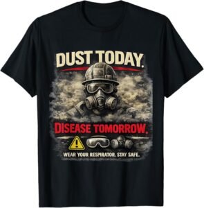 Dust Today, Disease Tomorrow | Respiratory Safety Awareness T-Shirt