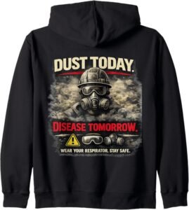 Dust Today, Disease Tomorrow | Respiratory Safety Awareness Zip Hoodie