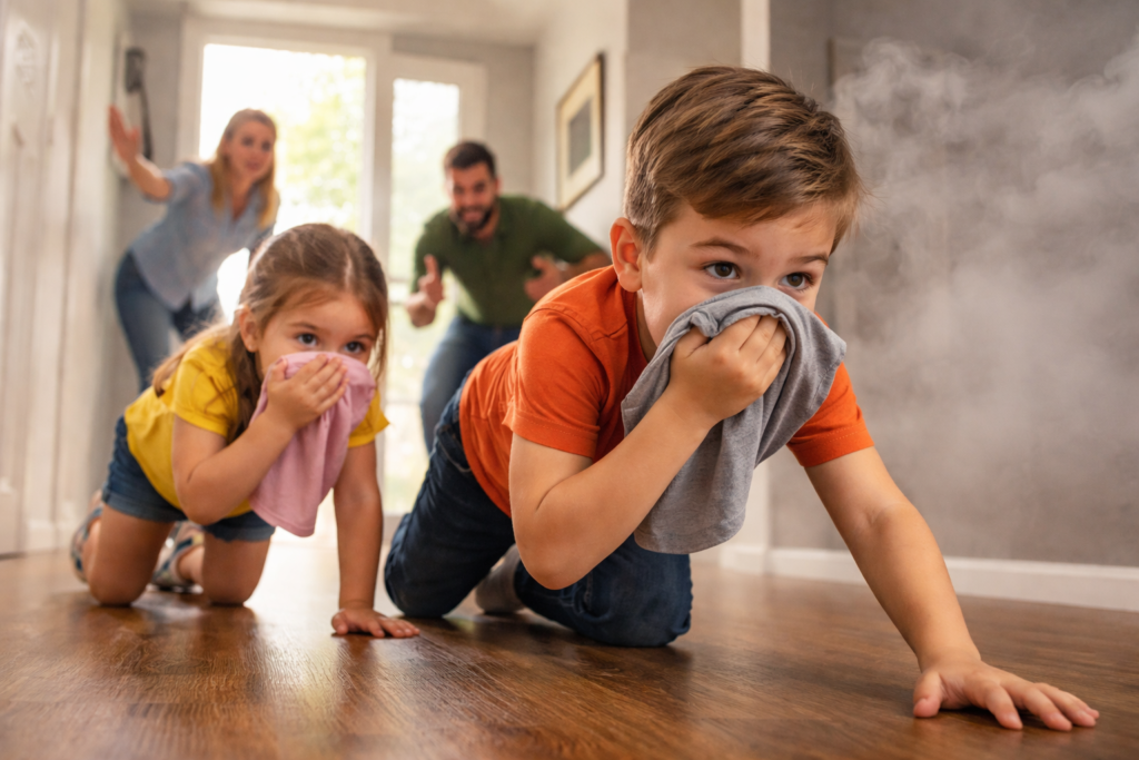 Fire safety practice at home